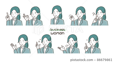 女商人手勢集女性 女商人手勢集女性 86679861