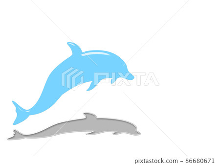 Illustration of a bouncing dolphin 86680671
