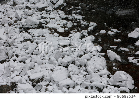 冬天的別府峽谷別府溪谷 86682534