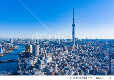 隅田川和天空樹鳥瞰圖 隅田川和天空樹鳥瞰圖 86682984