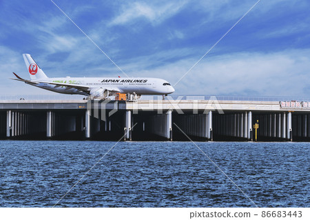 [浮島町公園的日航飛機滑行道Ⅾ] 86683443