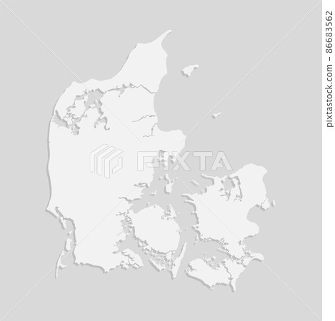 Vector map Denmark template Europe outline country 86683562