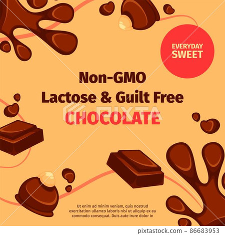 Non gmo lactose and guilt free chocolate vector 86683953