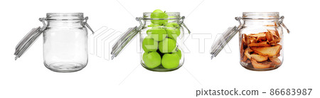 Glass Jar On White Background. File With Clipping Path. 86683987