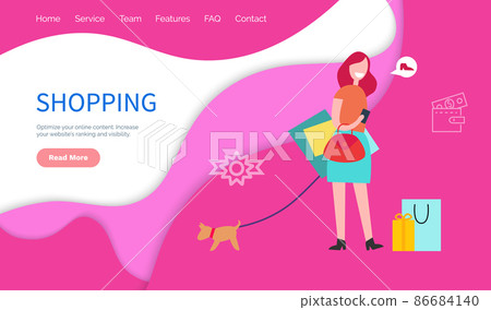 Shopping Website Ranking Visibility Content Vector 86684140