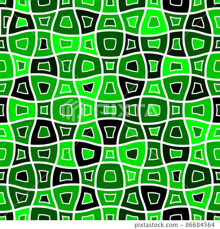 Checkered background with deformed squares. Abstract banner with distortion 86684564
