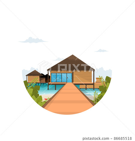 Beautiful Maldives Sea Island Resort Hut Holiday Vacation Travel Circle View 86685518