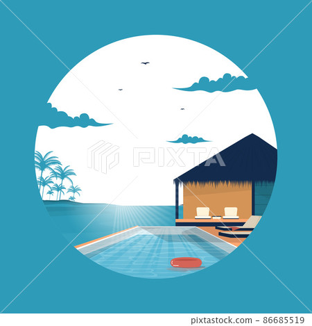 Beautiful Maldives Sea Island Resort Hut Holiday Vacation Travel Circle View 86685519