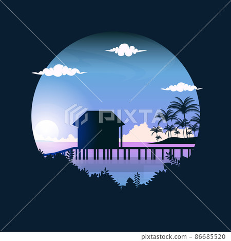 Beautiful Maldives Sea Island Resort Hut Holiday Vacation Travel Circle View 86685520