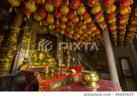 Colourful lanterns at Kek Lok si Temple in George Town, Malaysia. 86685635