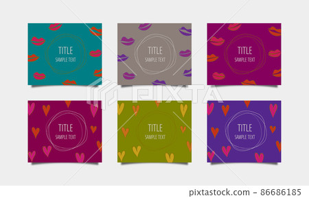 心和吻標記框架集 心和吻標記框架集 86686185