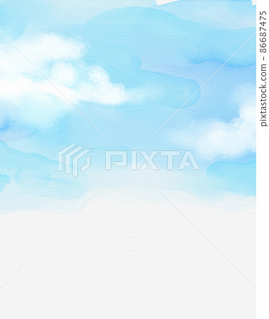 Texture of watercolor paint blue sky 86687475