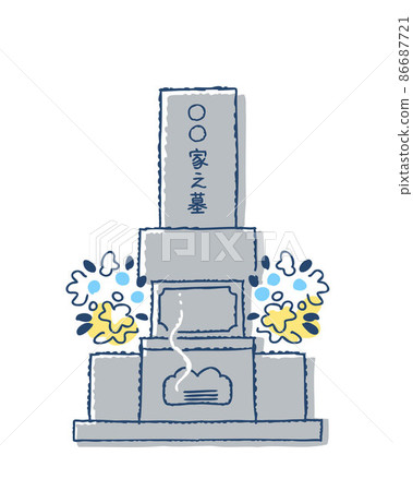 Tomb with flowers Tomb with flowers 86687721