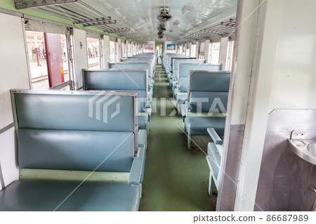 Vintage train interior 86687989