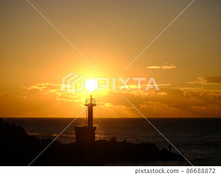 Hiwasa Embankment Lighthouse and Asahi 86688872