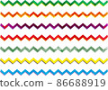 之字形兒童線水彩風格 86688919