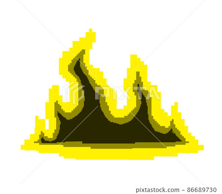 Dark yellow flame (pixel art) Dark yellow flame (pixel art) 86689730
