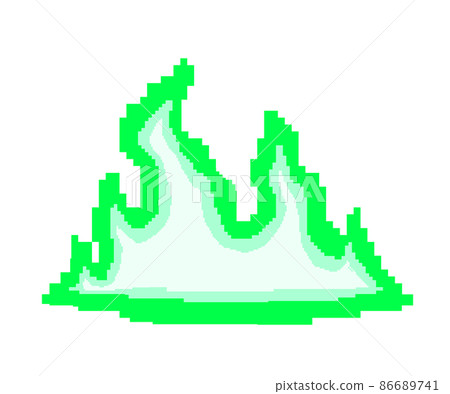 Yellow-green flame (pixel art) Yellow-green flame (pixel art) 86689741