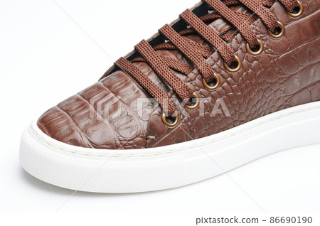 Leather snake style sneaker shoe 86690190