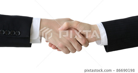Handshake businessman's hand-white background Handshake businessman's hand-white background 86690198