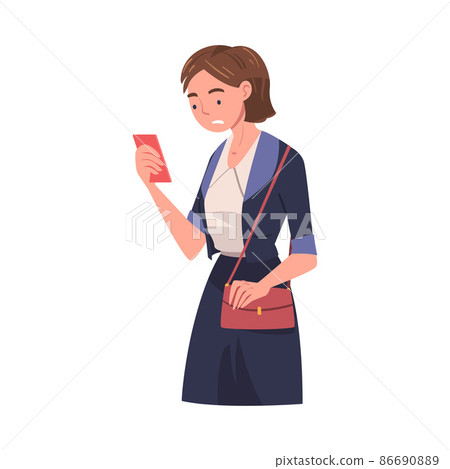 Young Woman Character in Stress Feeling Tired and Exhausted Vector Illustration Young Woman Character in Stress Feeling Tired and Exhausted Vector Illustration 86690889