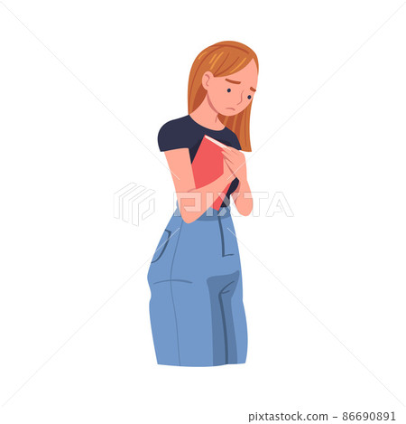 Young Woman Character in Stress Feeling Tired and Exhausted Vector Illustration Young Woman Character in Stress Feeling Tired and Exhausted Vector Illustration 86690891