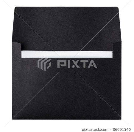 Black Envelope isolated on a white background Black Envelope isolated on a white background 86691540