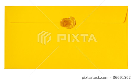yellow envelope isolated on white background yellow envelope isolated on white background 86691562