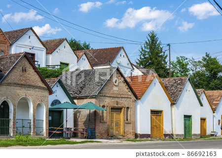 wine cellars in Villanykovesd, Hungary 86692163