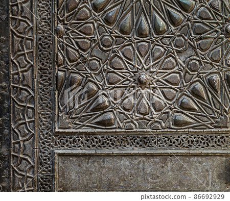 Ornaments of the bronze-plate door of Sultan al-Zahir Barquq Mosque Ornaments of the bronze-plate door of Sultan al-Zahir Barquq Mosque 86692929