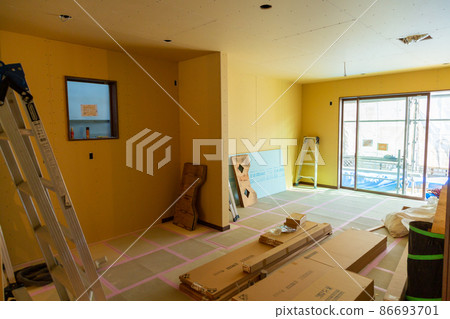 Detached new house construction work 86693701