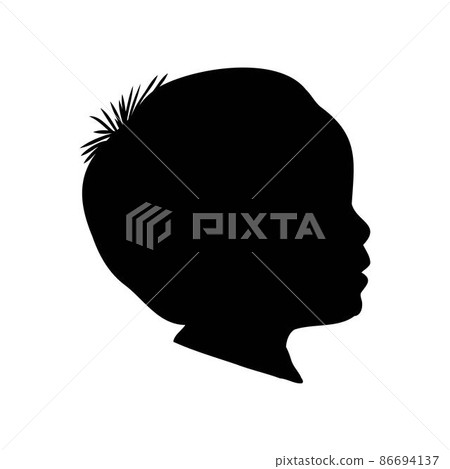 a child silhouette vector child profile vector 86694137