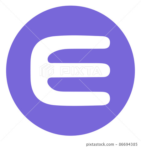 Enjin ENJ token symbol cryptocurrency logo in circle, coin icon isolated on white background. Enjin ENJ token symbol cryptocurrency logo in circle, coin icon isolated on white background. 86694385
