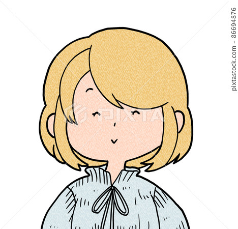 Facial expression female loose character blonde Facial expression female loose character blonde 86694876