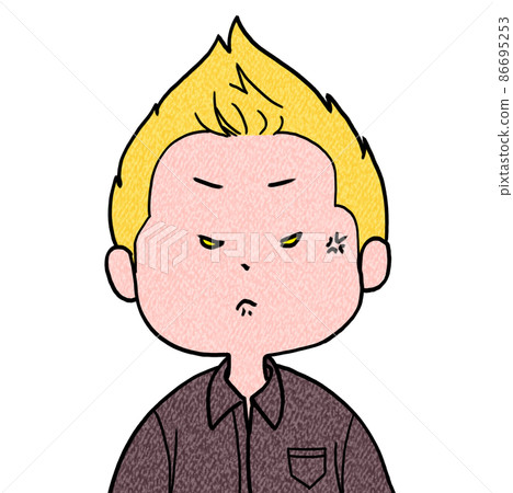 Male loose facial expression illustration color anger Male loose facial expression illustration color anger 86695253
