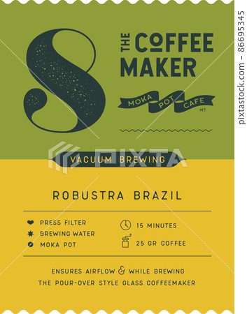 Coffee, tag label Coffee, tag label 86695345