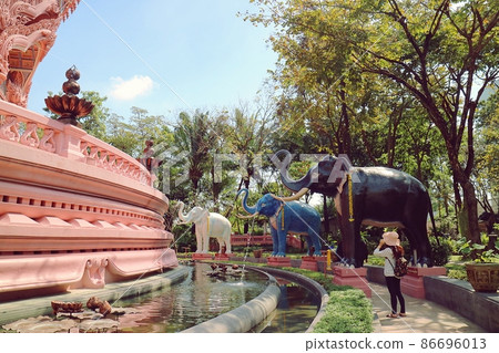 The Erawan Museum, a famous attraction in Bangkok, Thailand 86696013