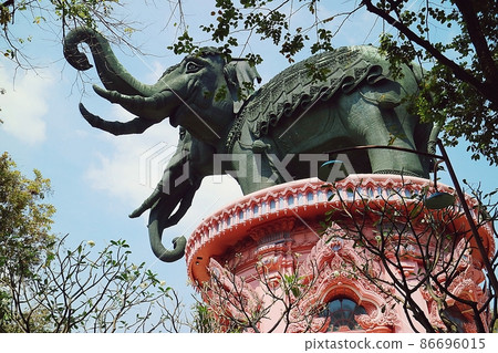 The Erawan Museum, a famous attraction in Bangkok, Thailand 86696015