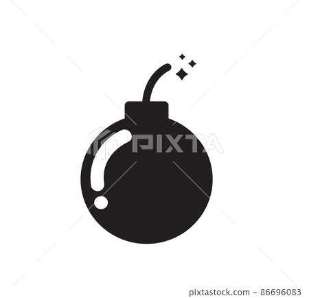 Bomb with sparkles. vector illustration Bomb with sparkles. vector illustration 86696083