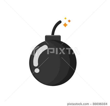 Bomb with sparkles. vector illustration Bomb with sparkles. vector illustration 86696084