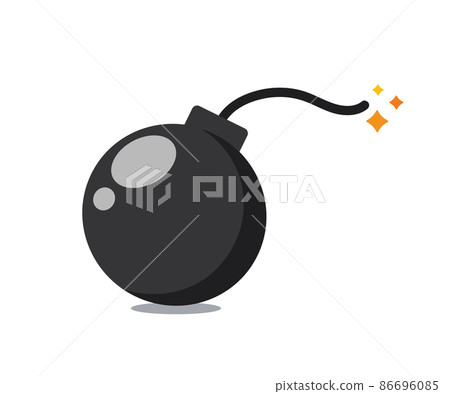 Bomb with sparkles. vector illustration Bomb with sparkles. vector illustration 86696085