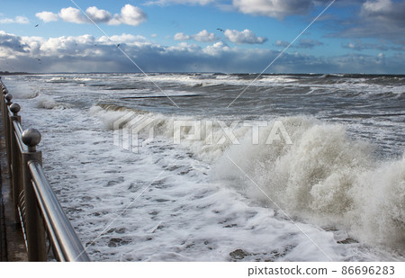 severe storm at baltic sea severe storm at baltic sea 86696283