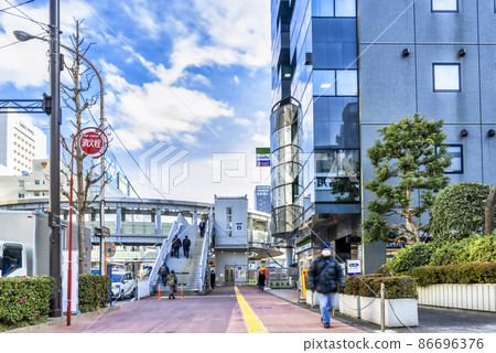 Cityscape of Yokohama Shin-Yokohama Station North Exit Station area 86696376