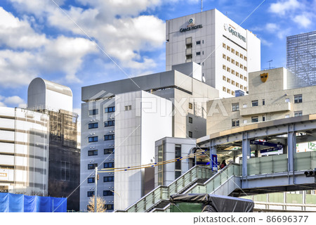 Cityscape of Yokohama Shin-Yokohama Station North Exit Station area 86696377