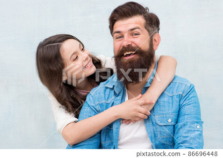 Child feeling loved and cared. Happy little child daughter  86696448