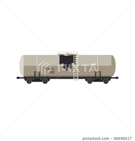 Railway tanker with oil or other fuel. 86696817