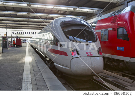 High-speed train ICE-T at Munich Central Station High-speed train ICE-T at Munich Central Station 86698102