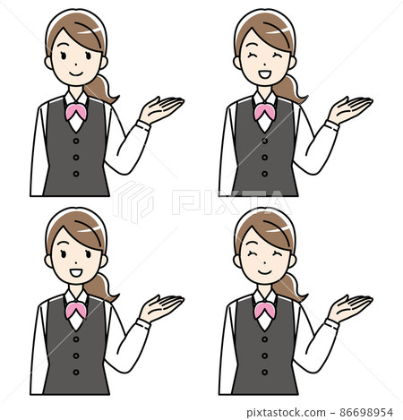 Female in uniform guided by left hand (color) Female in uniform guided by left hand (color) 86698954