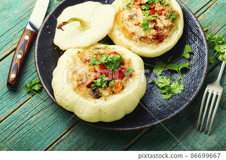 Baked squash and zucchini with quinoa 86699667