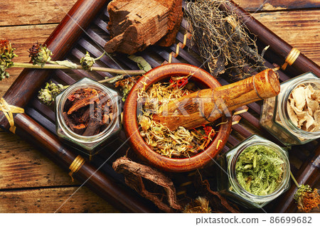 Medicinal herbs set. 86699682